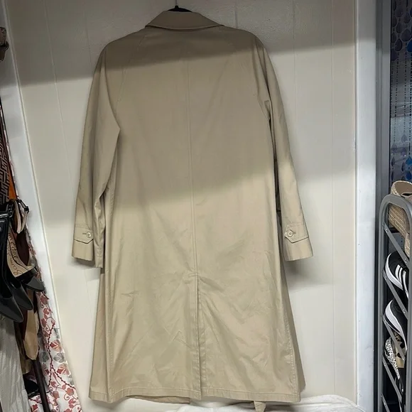 LONDON FOG MAINCOAT EDITION BEIGE ALL WEATHER TRENCH COAT 14 REG 44" LONG - Picture 5 of 12